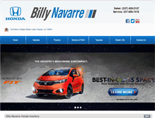 Tablet Screenshot of billynavarrehonda.com